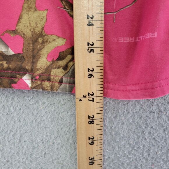 Realtree 1/4 Zip Jacket Womens L Pink Camo Pullover Mock Neck Outdoors - Picture 8 of 8